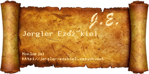 Jergler Ezékiel névjegykártya